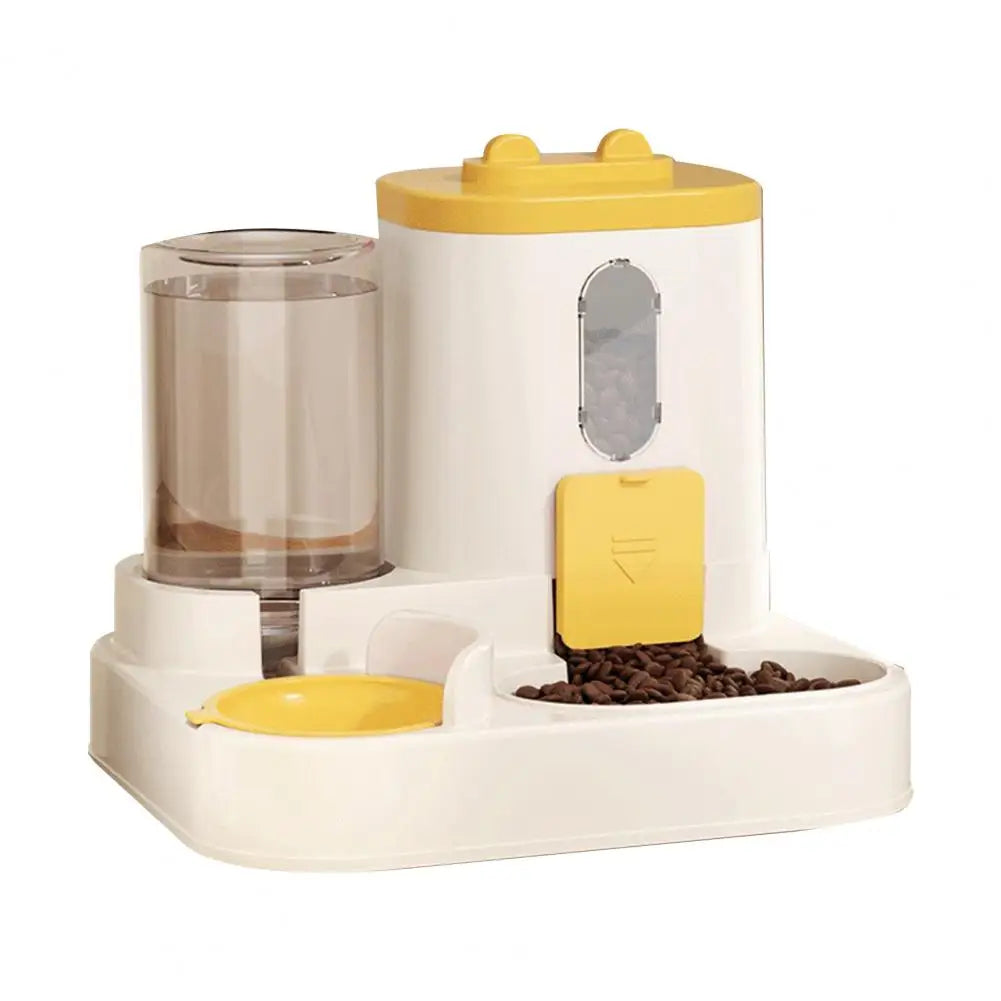 Distributeur d'eau et de nourriture pour chat Capacité Distributeur d'eau automatique pour animaux de compagnie Ensemble distributeur d'eau pour chats Bol 2 en 1 pour animaux de compagnie avec pour petits