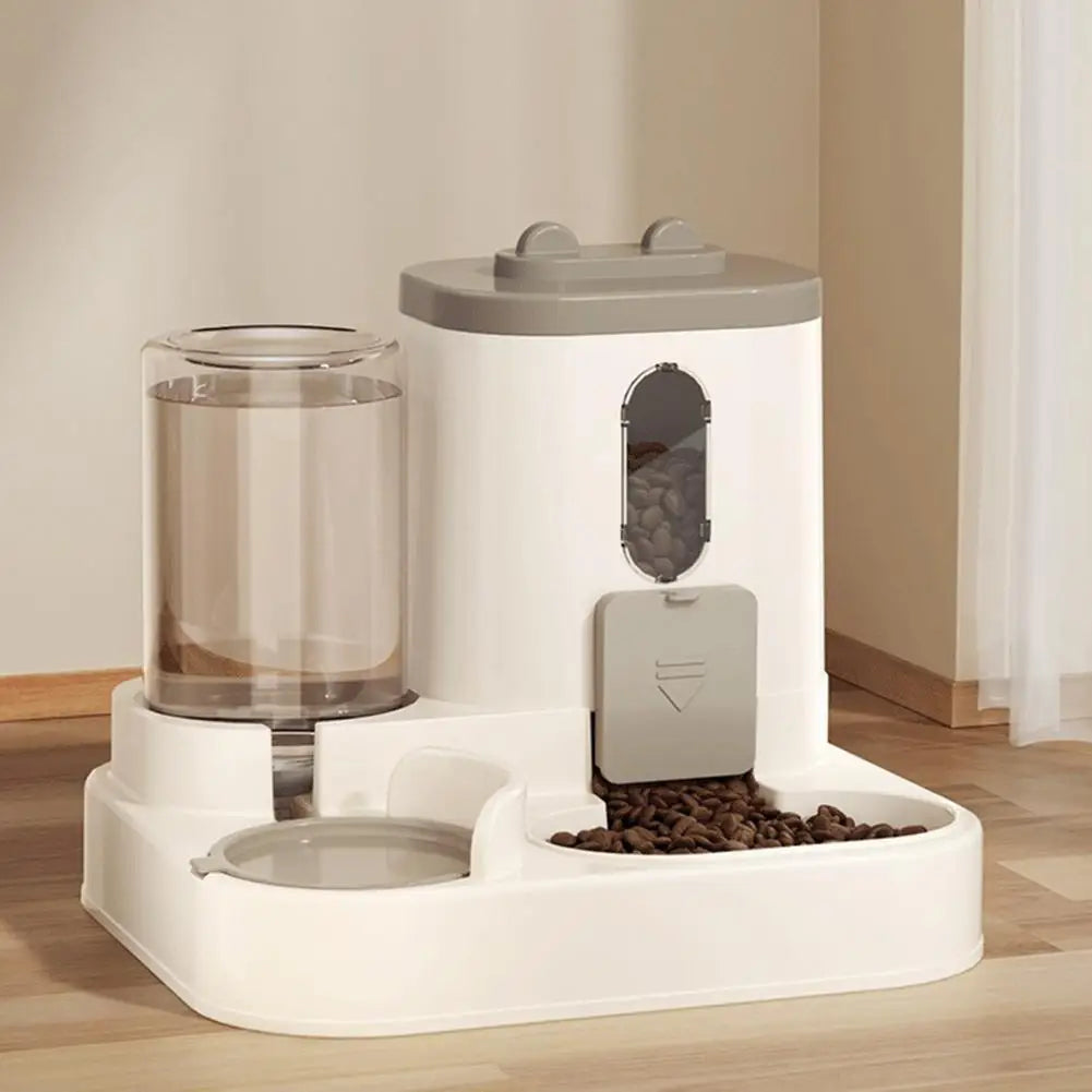 Distributeur d'eau et de nourriture pour chat Capacité Distributeur d'eau automatique pour animaux de compagnie Ensemble distributeur d'eau pour chats Bol 2 en 1 pour animaux de compagnie avec pour petits