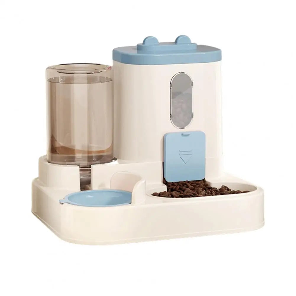 Distributeur d'eau et de nourriture pour chat Capacité Distributeur d'eau automatique pour animaux de compagnie Ensemble distributeur d'eau pour chats Bol 2 en 1 pour animaux de compagnie avec pour petits