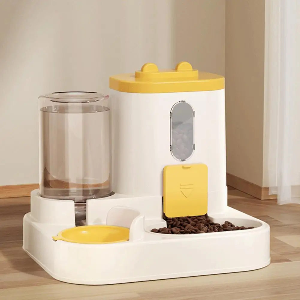 Distributeur d'eau et de nourriture pour chat Capacité Distributeur d'eau automatique pour animaux de compagnie Ensemble distributeur d'eau pour chats Bol 2 en 1 pour animaux de compagnie avec pour petits