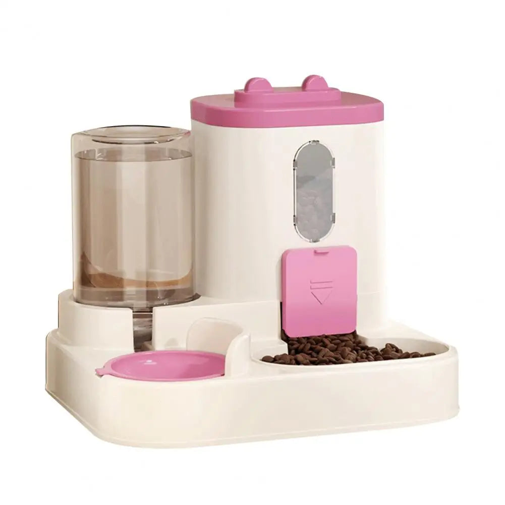 Distributeur d'eau et de nourriture pour chat Capacité Distributeur d'eau automatique pour animaux de compagnie Ensemble distributeur d'eau pour chats Bol 2 en 1 pour animaux de compagnie avec pour petits