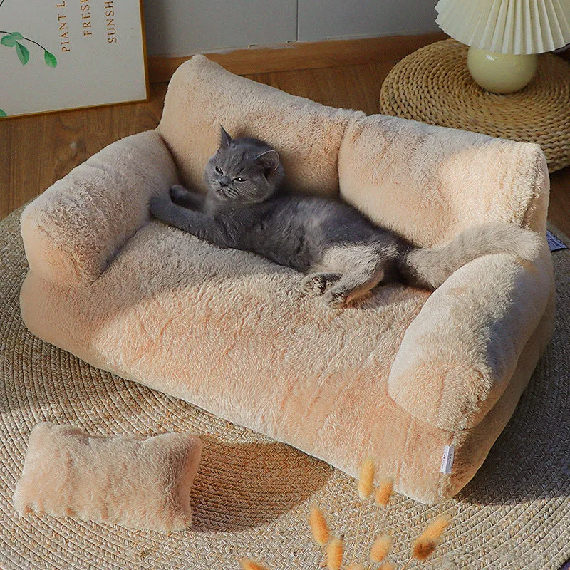 Lit pour chat toutes saisons universel — Nid douillet ultra-doux et chaud, canapé pour animaux de grande taille, niche démontable pour chien, coussin confortable pour chat, accessoires pour animaux.